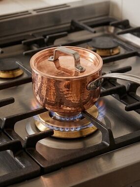 Palm Restaurant Triply Copper mini Saucepan-1 Fluid Cup capacity